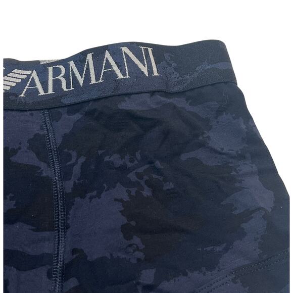12-59 EMPORIO ARMANI Men's Boxer Brief Underwear 2-PACK Blue Small - Picture 5 of 12